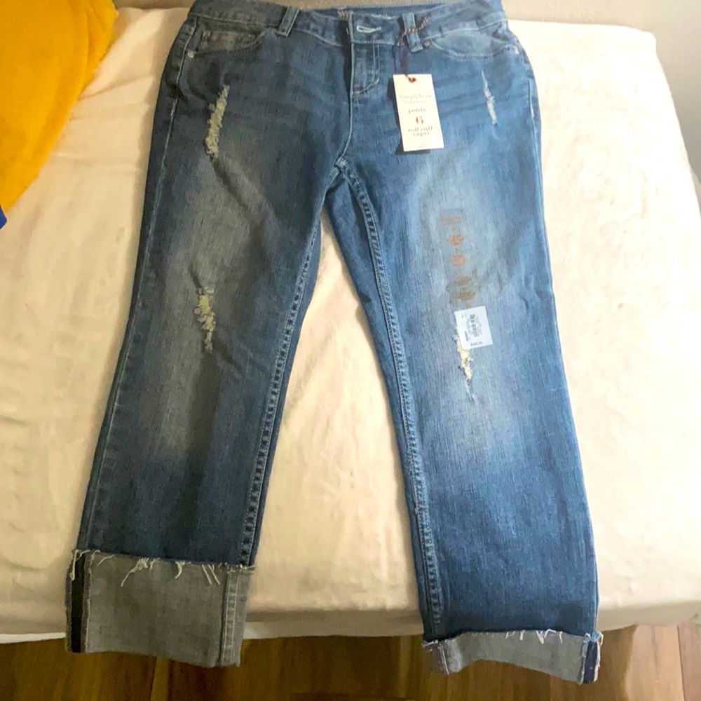 Simply Vera roll cuff Capri